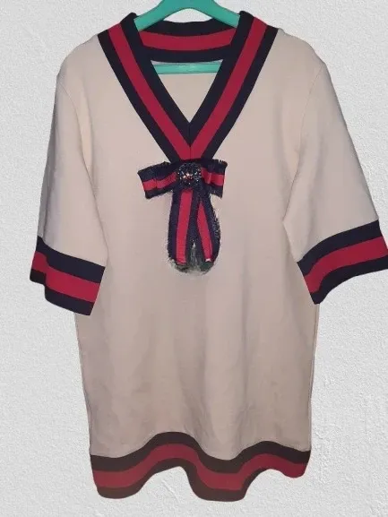 gucci inspired bow blouse v neck