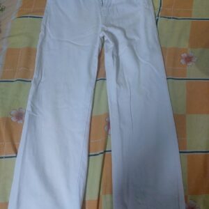 بنطلون ابيض وايد ليج جينز dott jeans