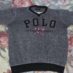 بلوفر رصاصي منقرش XL