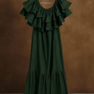 new off shoulder olive green dress