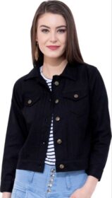 ladies-black-denim-jackets