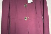 Fitted Round Neck Coat Blazer, ZARA