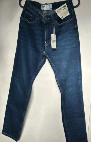 Blue Slim Fit Jeans, Bershka