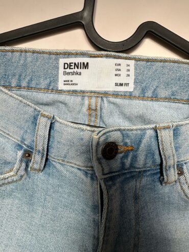 Light Blue Slim Fit Jeans, Bershka
