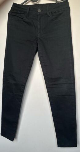 Black Low Rise Stretch Jeans, American Eagle