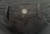 Black Low Rise Stretch Jeans, American Eagle