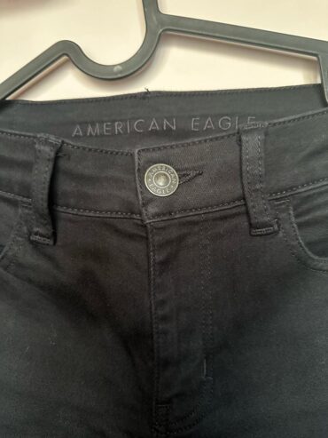 Black Low Rise Stretch Jeans, American Eagle
