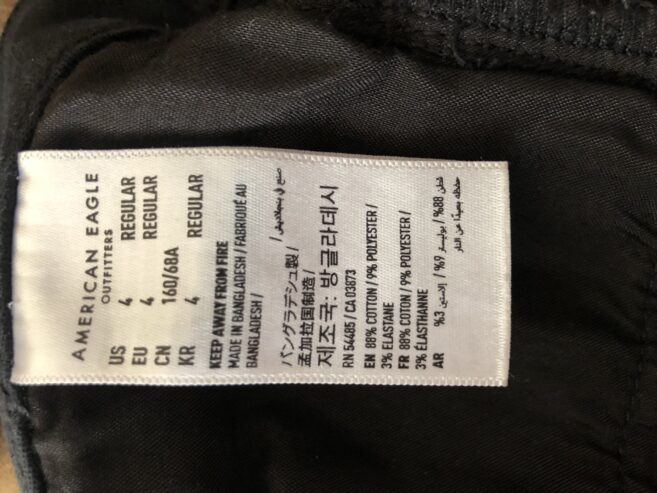 Black Low Rise Stretch Jeans, American Eagle