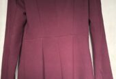 Fitted Round Neck Coat Blazer, ZARA