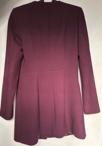 Fitted Round Neck Coat Blazer, ZARA